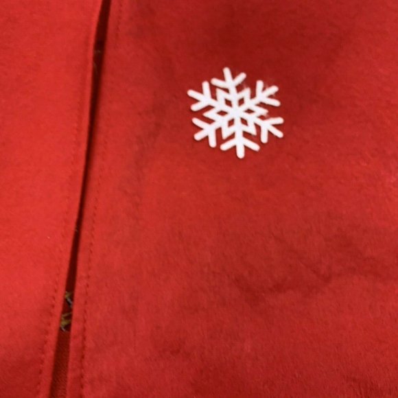 Tree Skirt Felt 48" Christmas Snowman Red White Green NEW - Picture 8 of 11